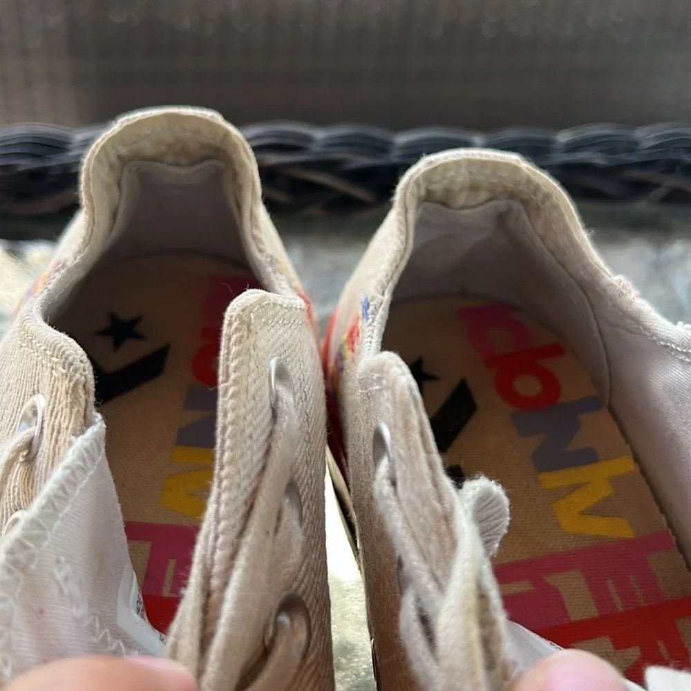 Converse Chuck Taylor All Star Low Top Rainbow Platform Sneaker Summer 5.5